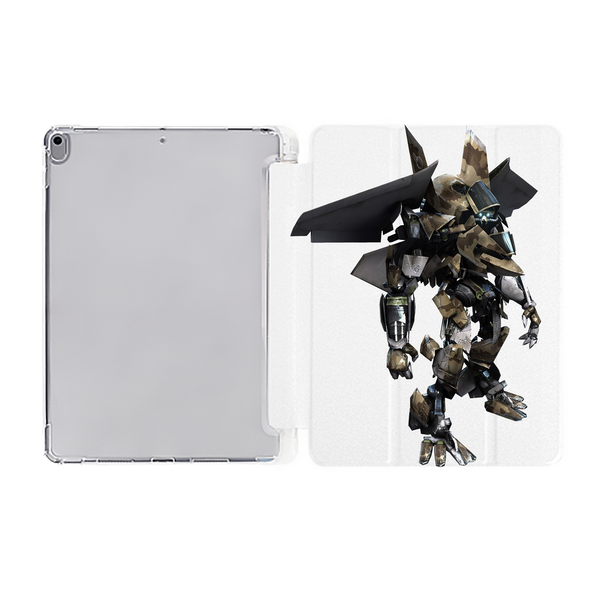 （画像用） Transformers トランスフォーマー IPad ケース ペン収納付き 三つ折りスタンド PUレザー×シリコン 対応機種9.5/10.5/10.9インチ